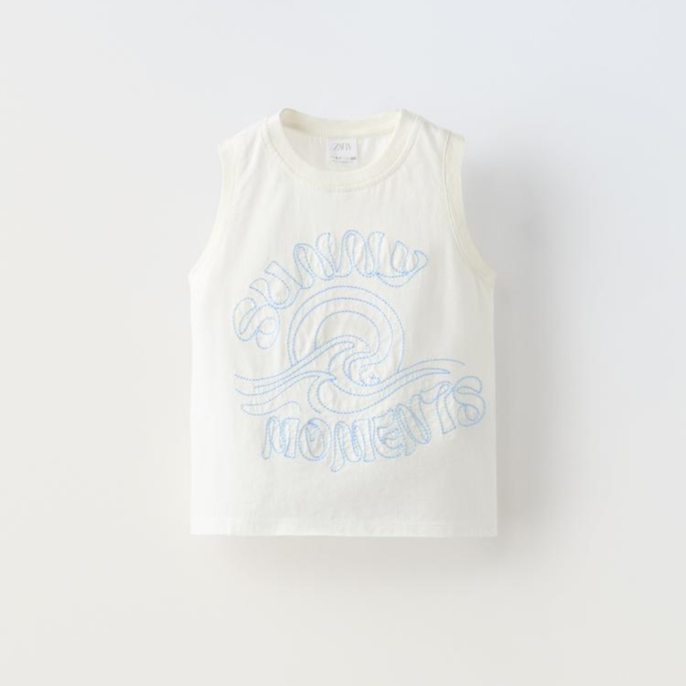 ZARA KIDS SURF EMBROIDERED TSHIRT NWT